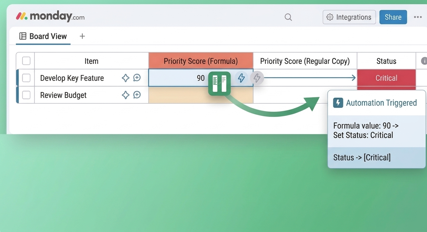 How to Trigger Automations from Formula Columns in monday.com