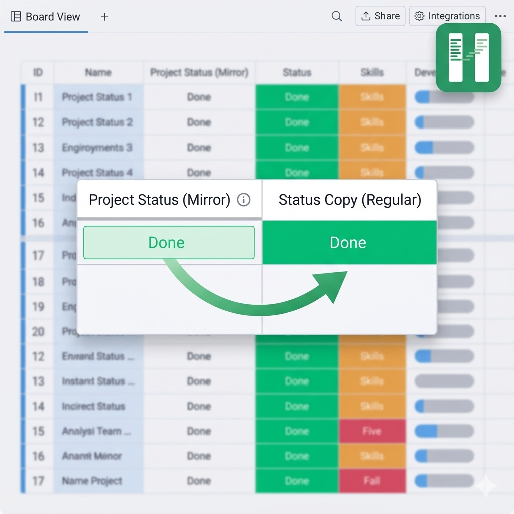 How to Copy Mirror Columns to Regular Columns in monday.com